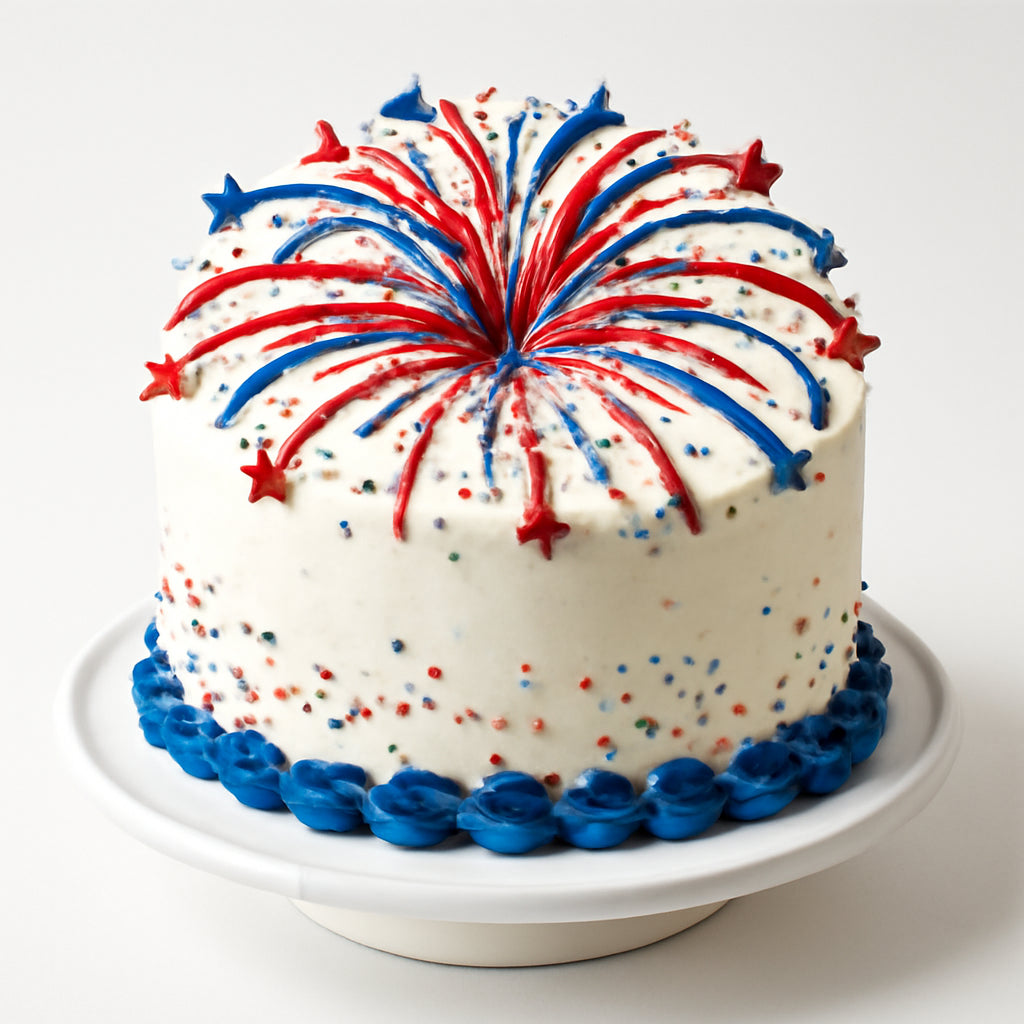 4th of July firework explosion cake recipe created by pantribot using RolTak AI