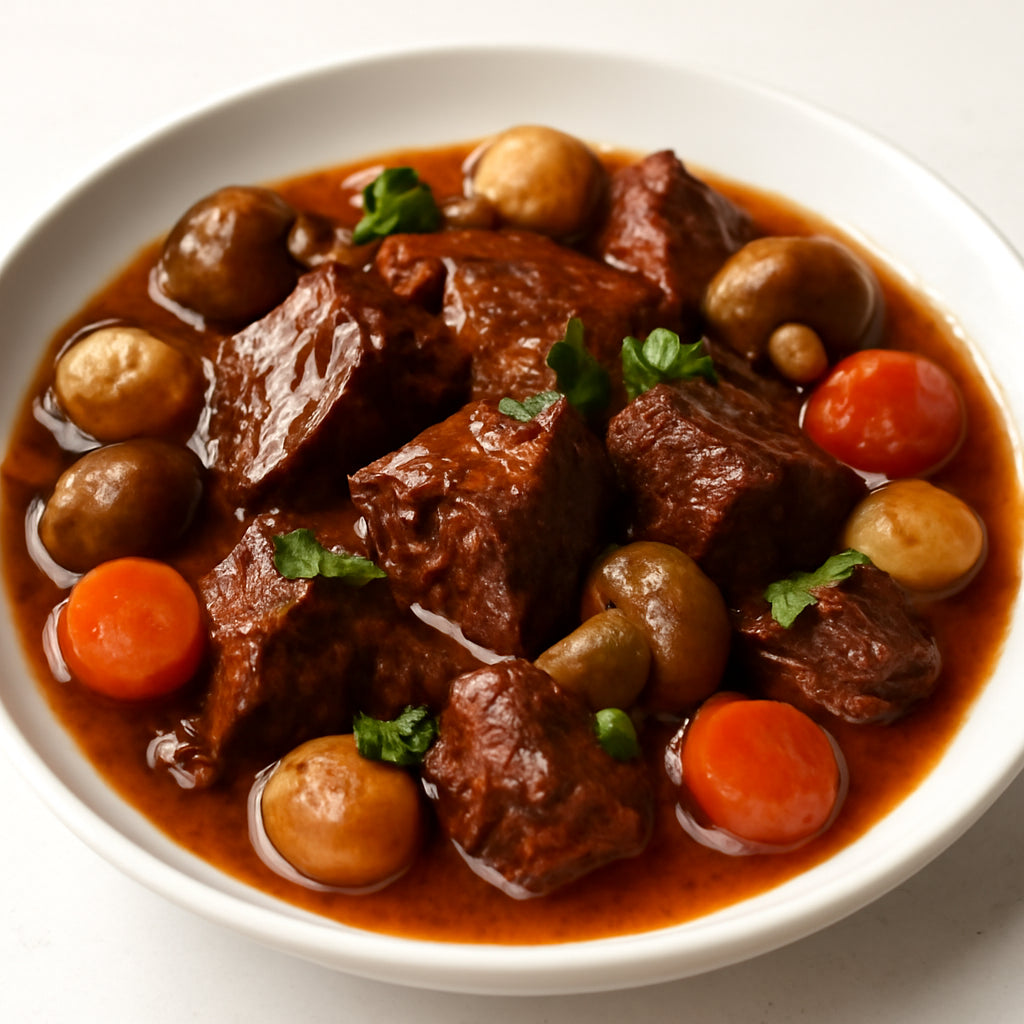 Beef Bourguignon recipe created by pantribot using RolTak AI