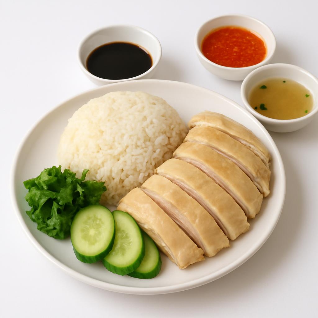 Hainanese Chicken Rice recipe created by pantribot using RolTak AI
