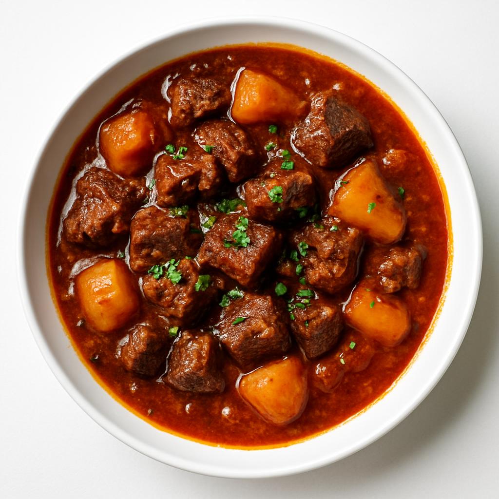 Hungarian Beef Goulash recipe created by pantribot using RolTak AI
