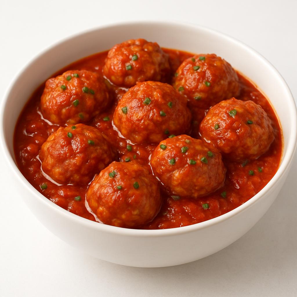 Meatballs in Marinara recipe created by pantribot using RolTak AI