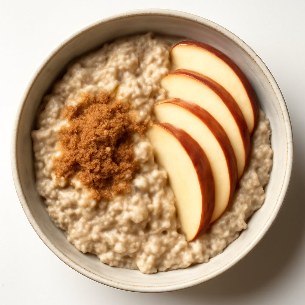 Oatmeal with apples and brown sugar recipe created by pantribot using RolTak AI
