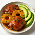 Pollo a la pina (Pinapple Chicken) with avacados recipe created by pantribot using RolTak AI