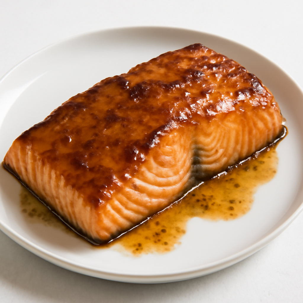Roasted Salmon Glazed With Brown Sugar and Mustard recipe created by pantribot using RolTak AI