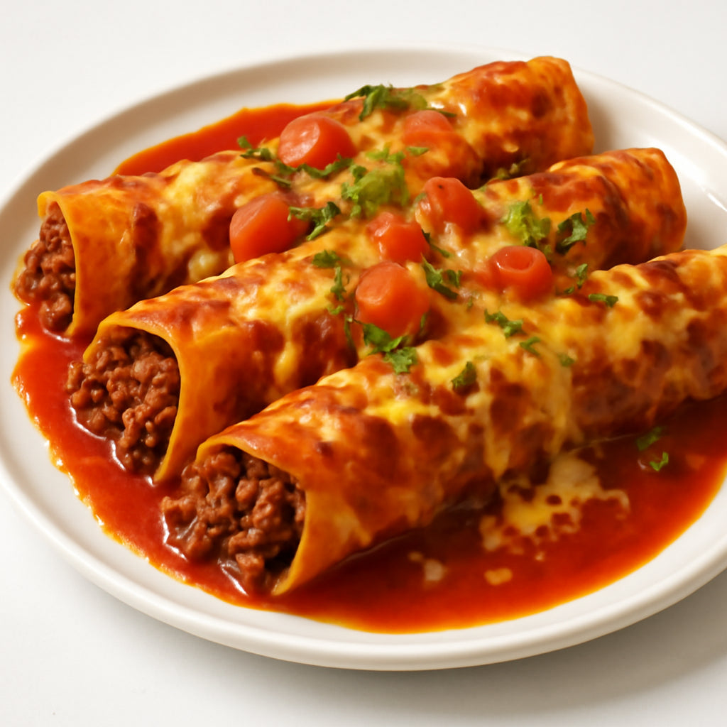 beef enchiladas recipe created by pantribot using RolTak AI