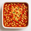 cheesy white bean-tomato bake recipe created by pantribot using RolTak AI