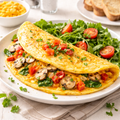 cheesy omelet with vegetables