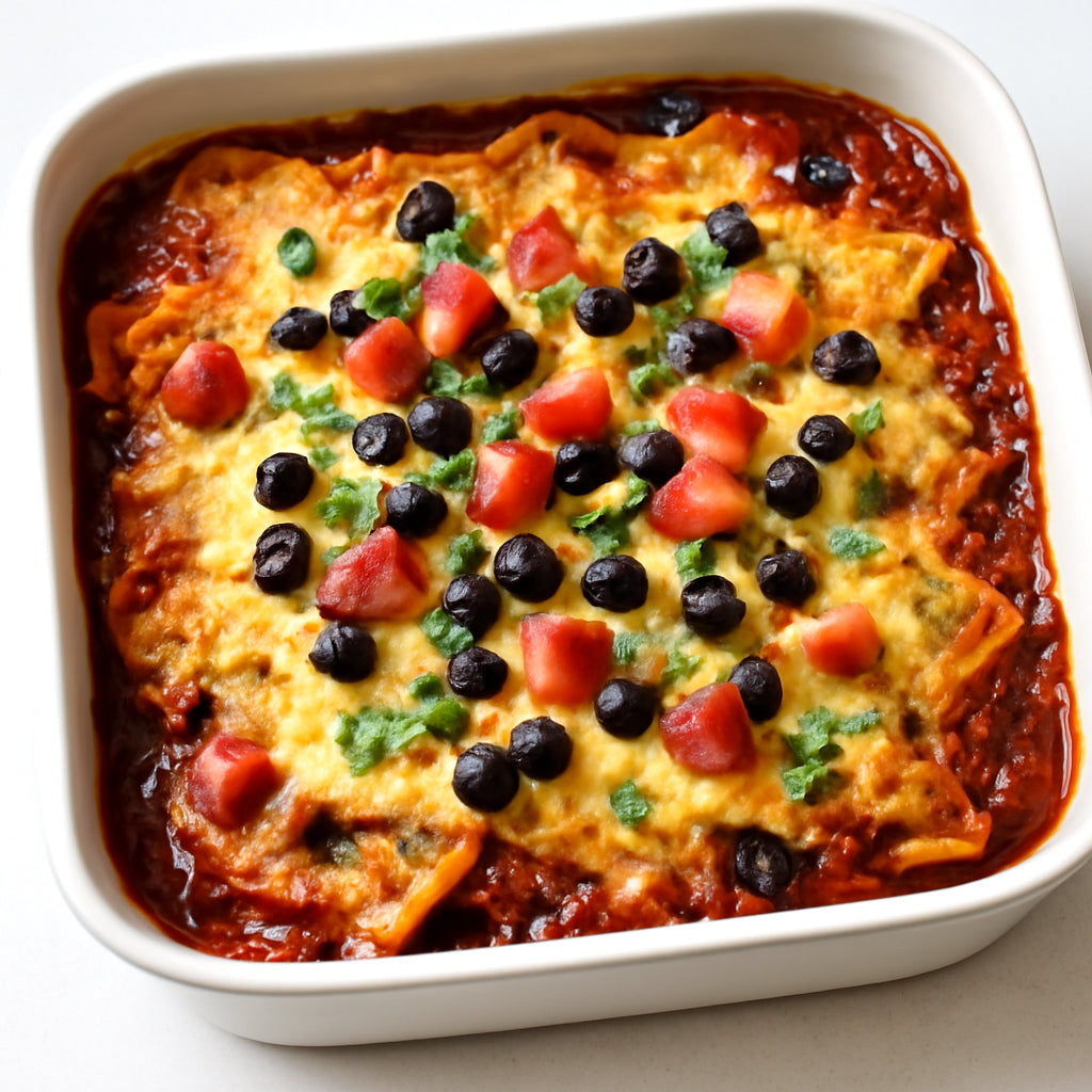 enchilada casserole recipe created by pantribot using RolTak AI