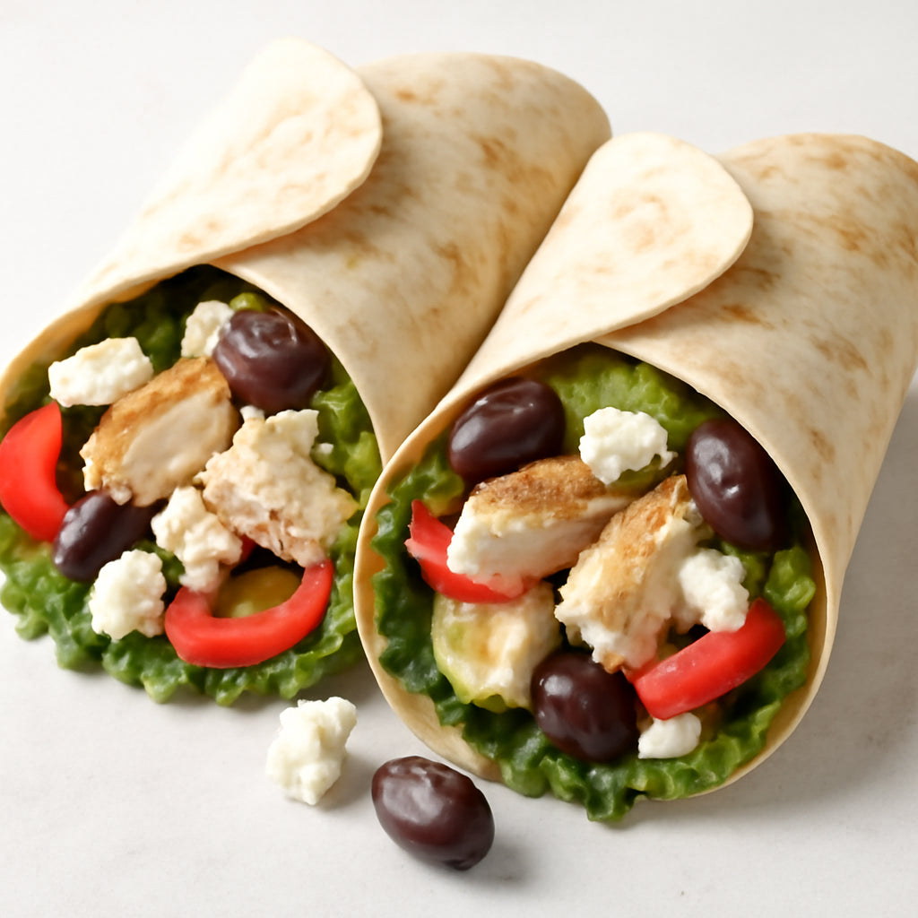 greek chicken wraps recipe created by pantribot using RolTak AI