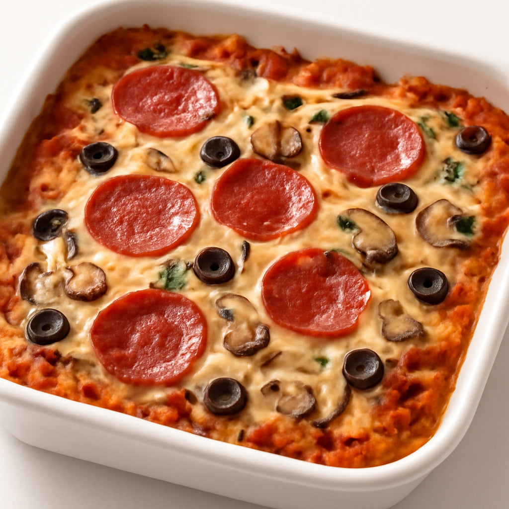 pizza casserole recipe created by pantribot using RolTak AI