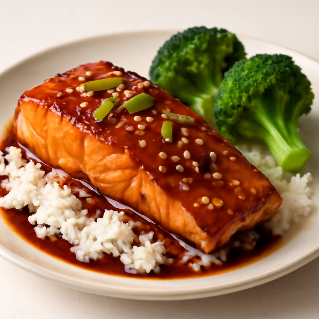 salmon teriyaki recipe created by pantribot using RolTak AI